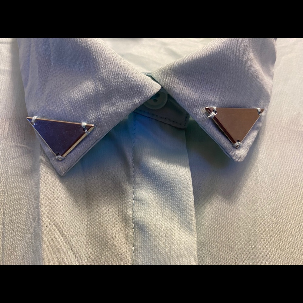 Rock & Republic Blue Silky Button Up
